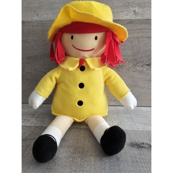 Kohls Cares MADELINE Yellow Dress & Hat Red Hair Plush Stuffed Doll 14" - Picture 1 of 7